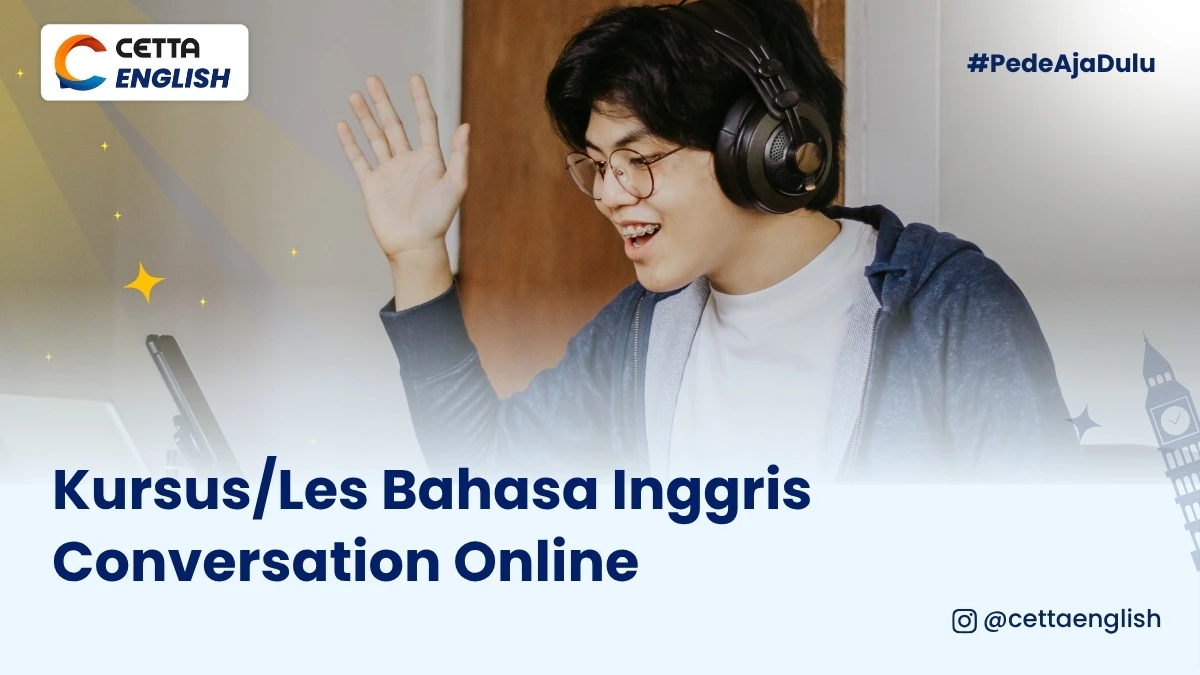ilustrasi anak muda yang tengah kursus bahasa inggris conversation