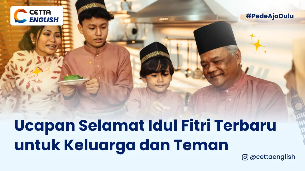 keluarga yang sedang berkumpul di hari raya, semuanya mengenakan pakaian muslim dengan suasana hari raya