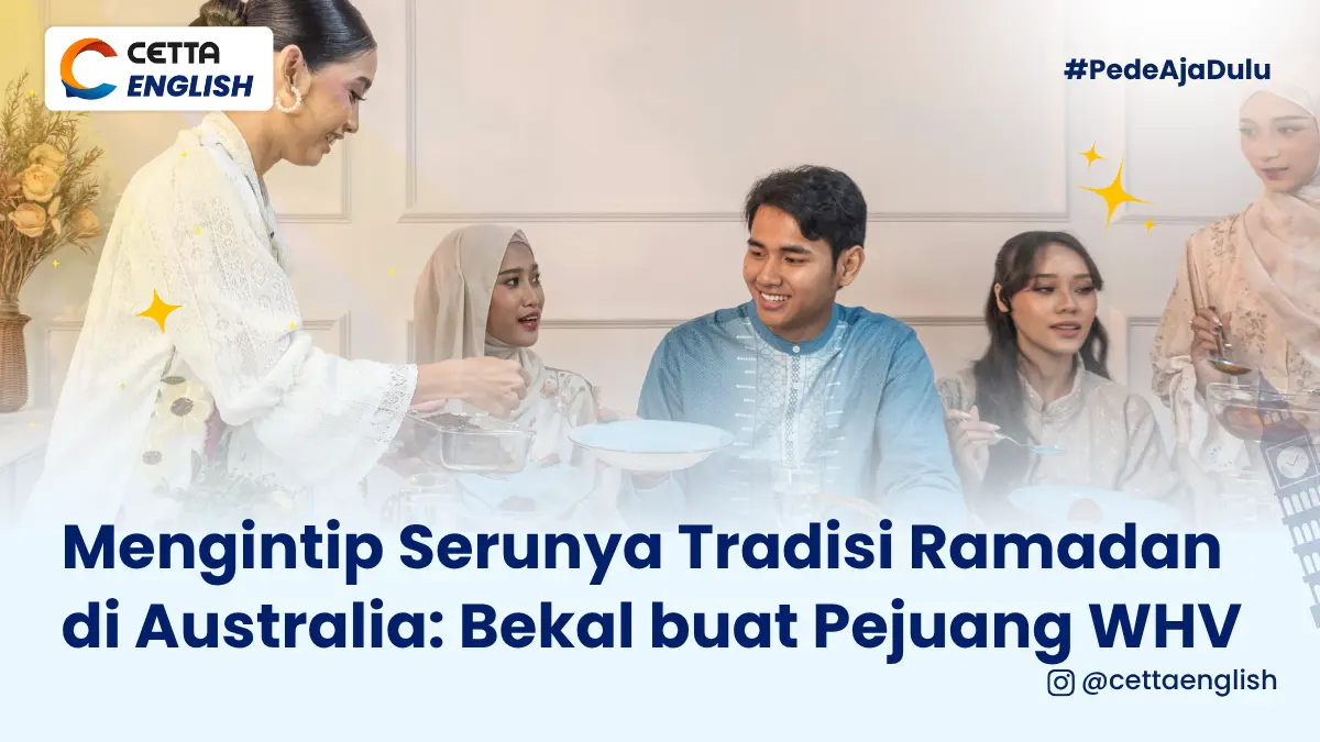 sekelompok orang mengenakan pakaian muslim dengan suasana Ramadan