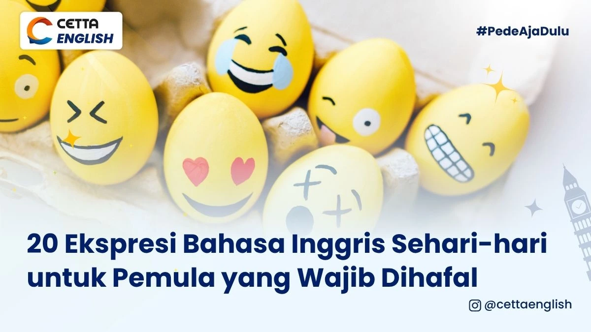 telur yang digambar dengan berbagai ekspresi|ekspresi bahasa inggris
