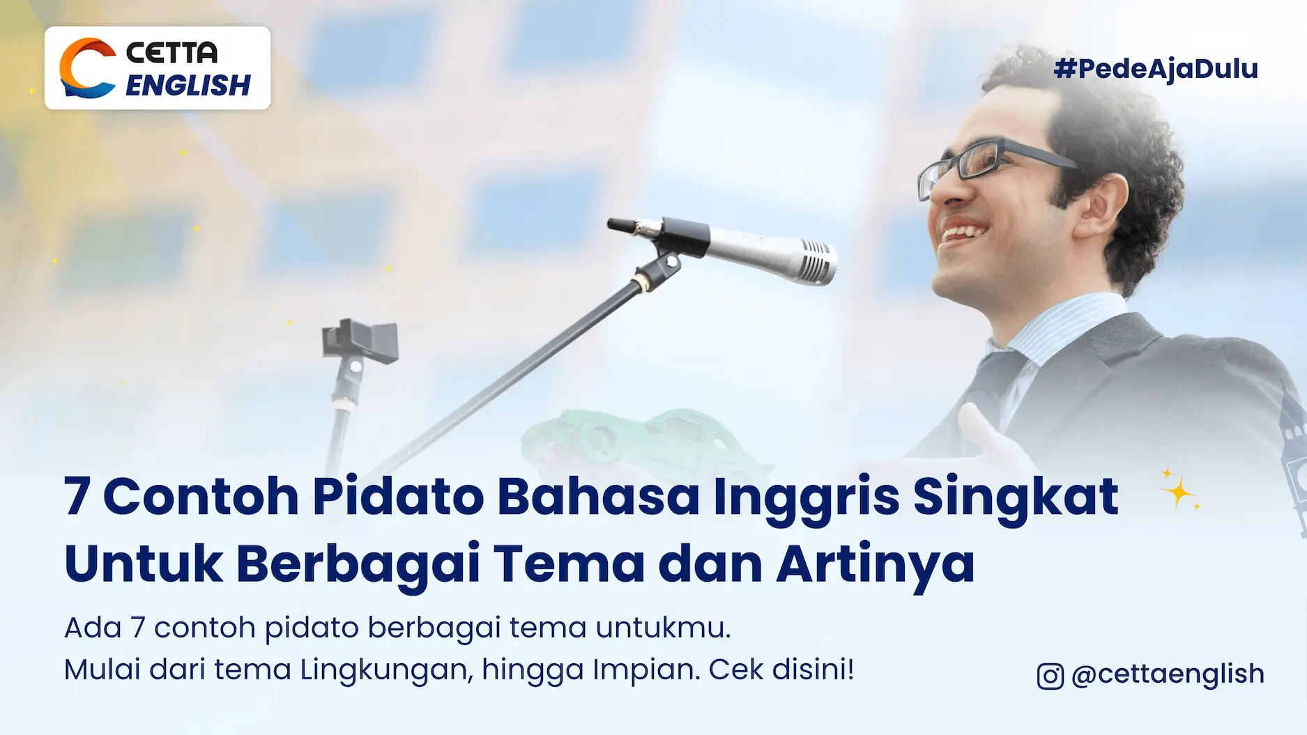 Gambar orang sedang berpidato Bahasa Inggris|Gambar banyak orang sedang duduk dan mendengarkan pidato