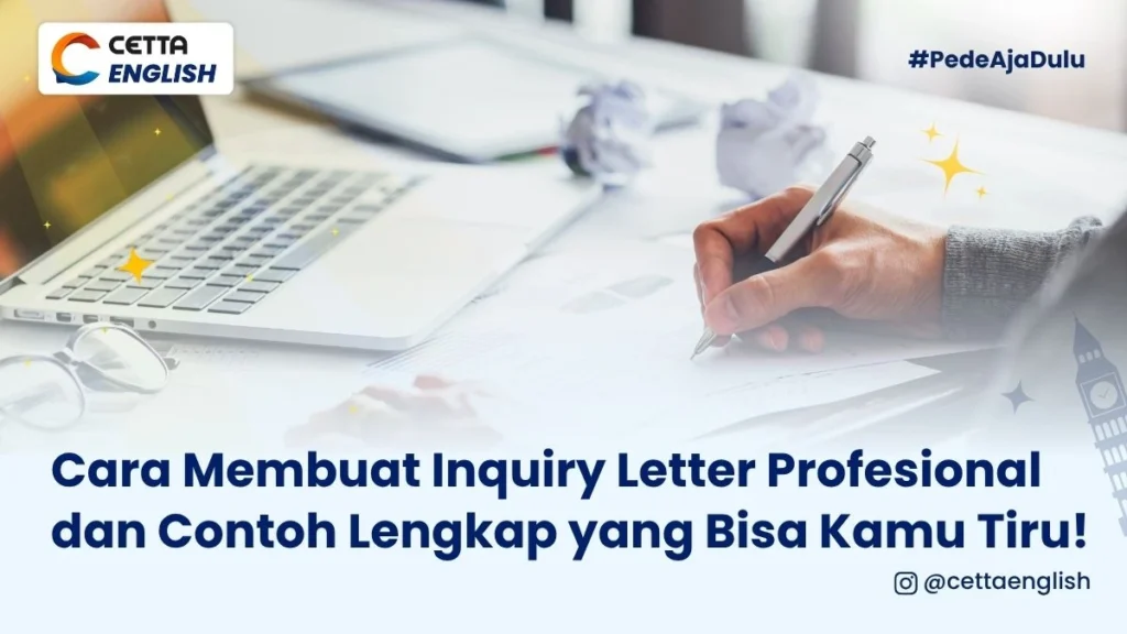 seseorang sedang menulis surat bisnis menggunakan pulpen dan kertas di atas meja kerja|Bingung Cara Bikin Inquiry Letter Bahasa Inggris? Cek Contohnya di Sini!