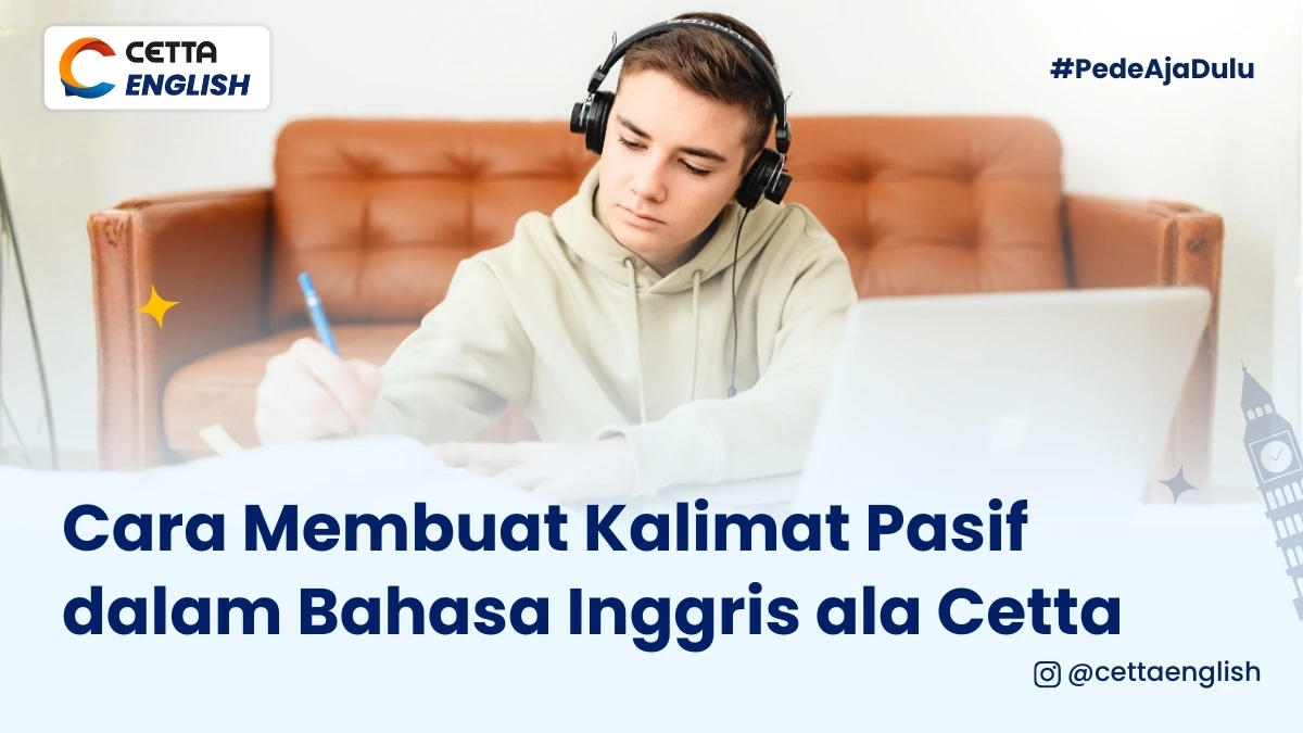 ilustrasi seorang laki-laki yang membuat kalimat pasif dalam bahasa inggris|kalimat pasif dalam bahasa Inggris