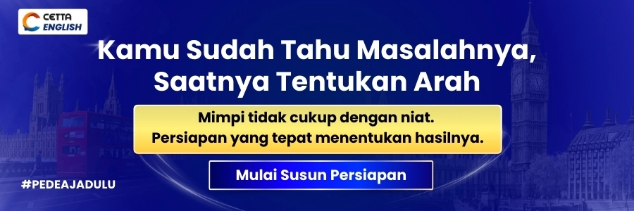 Banner Ajakan Belajar Bahasa Inggris di Cetta English