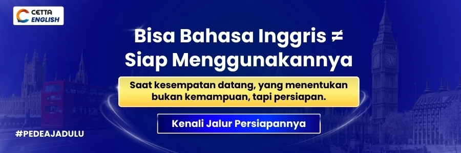 Banner Ajakan Belajar Bahasa Inggris di Cetta English