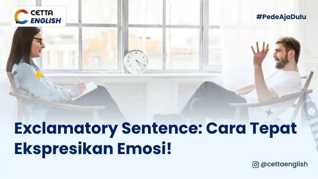 gambar seseorang yang tengah menggunakan exclamatory sentence untuk mengekspresikan emosinya|