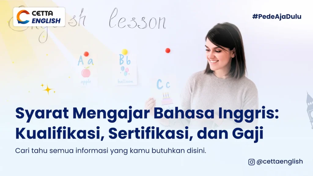 gambar seorang guru sedang mengajar kelas Bahasa Inggris