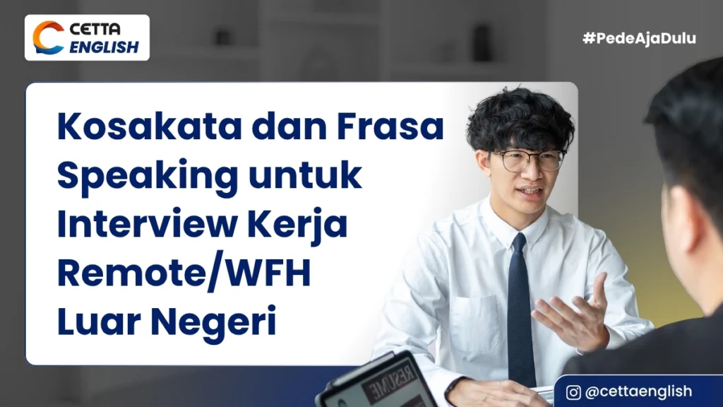 dua orang lelaki seperti sedang melakukan sesi interview