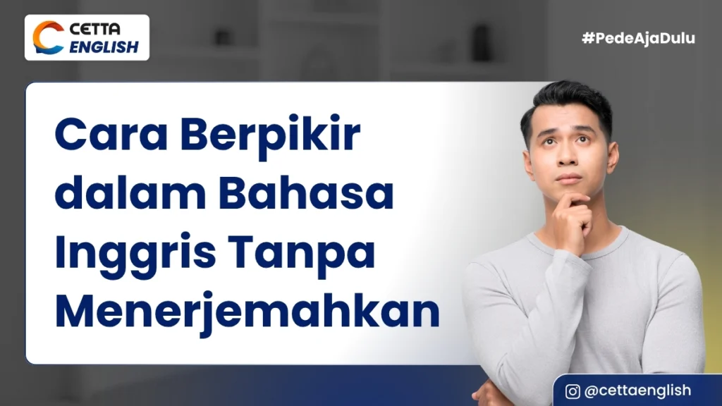 seorang lelaki sedang berpikir dengan menopang dagu