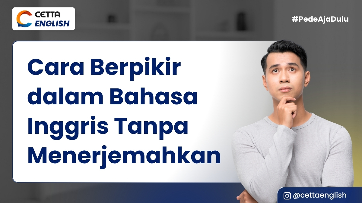 seorang lelaki sedang berpikir dengan menopang dagu